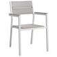 Modway Maine 3-Piece Outdoor Patio Bistro Set in White and Light Gray, , large