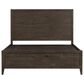 Hawthorne Furniture Norwich Queen Platform Panel Bed with LED Lighting in Dark Rustic Oak, , large