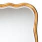 Baxton Studio Fredrika Scalloped Accent Wall Mirror in Antique Gold Leaf, , large