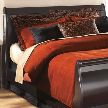 Ashley Huey Vineyard Queen Sleigh Headboard in Black, , large