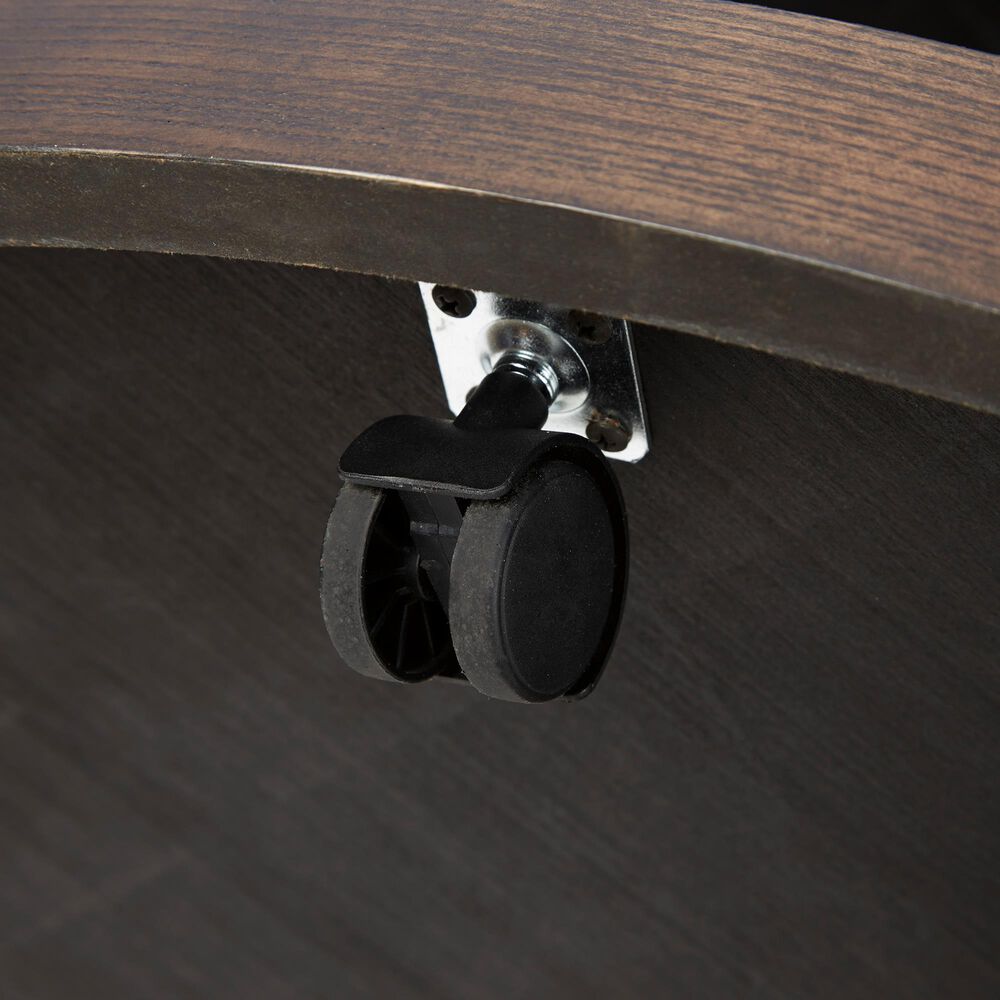 Signature Design by Ashley Brazburn Round Cocktail Table in Dark Brown and Gold, , large