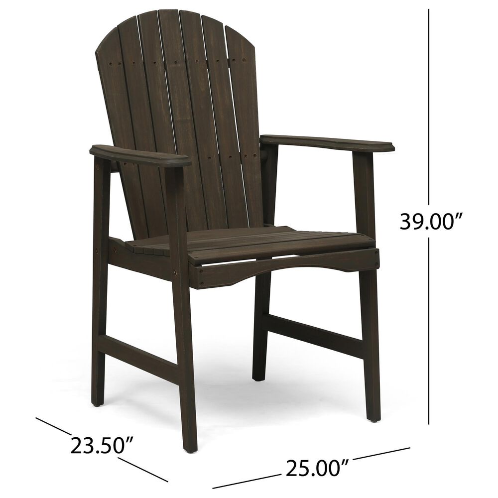 Hearth and Haven Outdoor Adirondack Dining Chair in Grey (Set of 2), , large