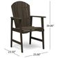 Hearth and Haven Outdoor Adirondack Dining Chair in Grey (Set of 2), , large