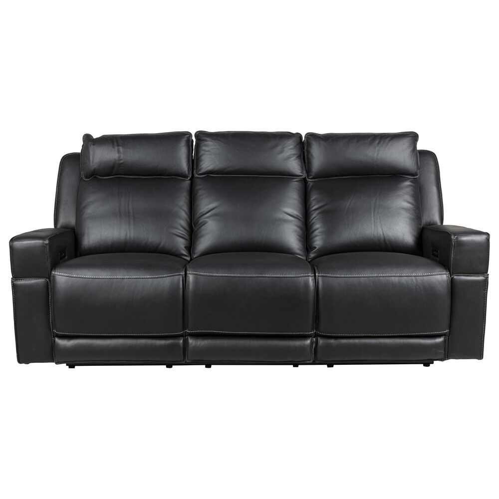 Italiano Furniture Valley Power Reclining Sofa in Black, , large