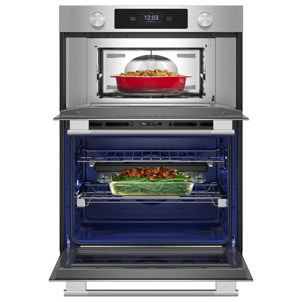 KitchenAid 2-Piece Kitchen Package with PrintShield Stainless Steel 30" Smart Combination Wall Oven and Black 36" Induction Cooktop, , large