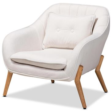 Baxton Studio Valentina Armchair in Beige and Natural, , large