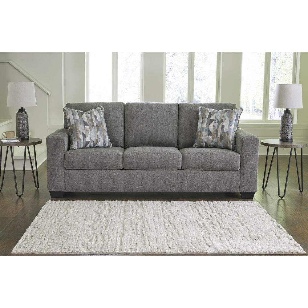 Ashley Deltona Stationary Sofa and Loveseat Set in Graphite, , large