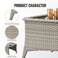Sunwell Garden Outdoor Coffee Table in Grayish White, , large