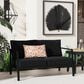 Linon Home Decor Holland Outdoor Loveseat with Black Cushions in Black, , large