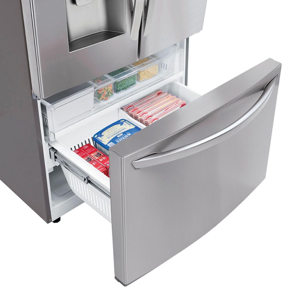 LG 26 Cu. Ft. 3-Door French Door Refrigerator with SmartThinQ in Stainless Steel with Dual Icemaker, , large