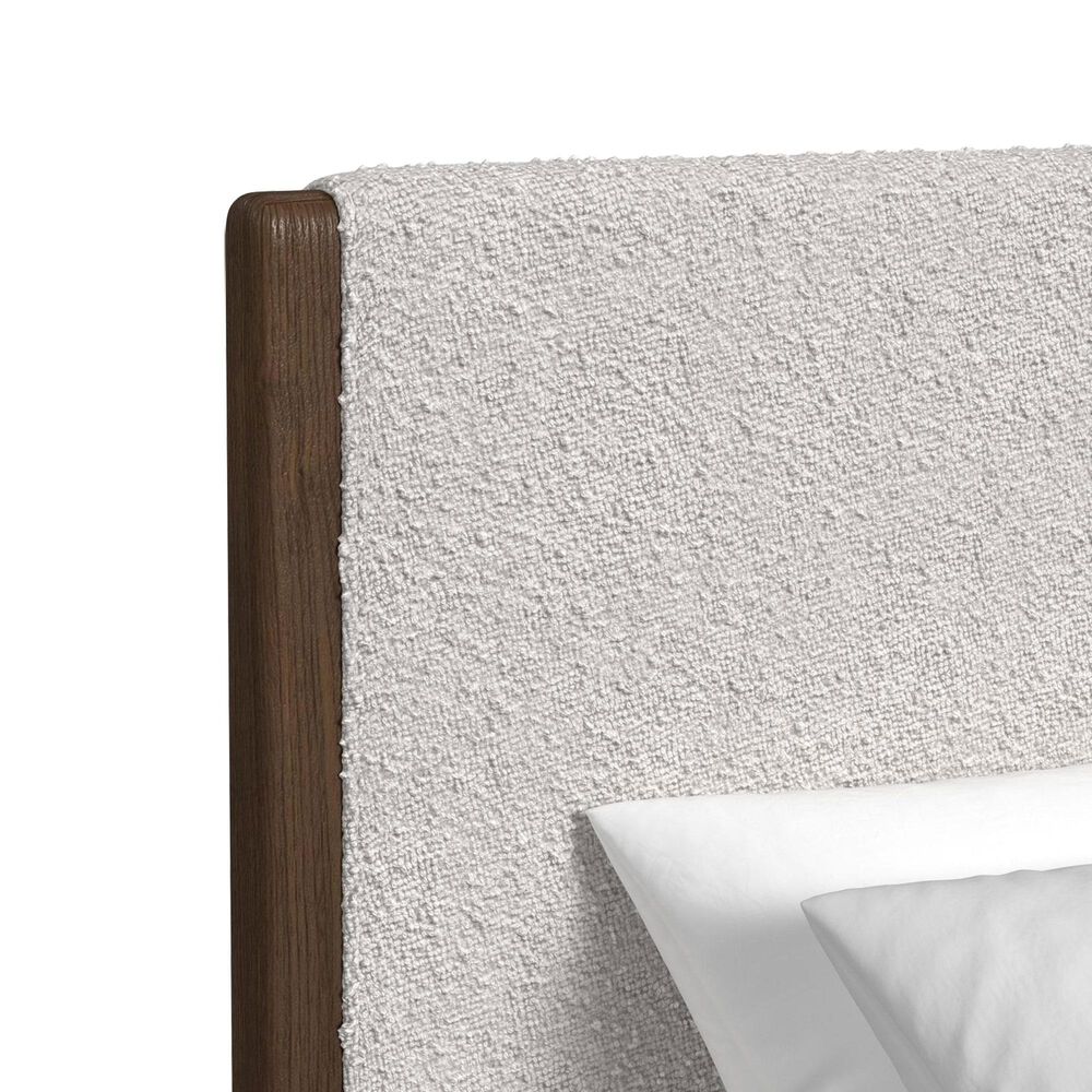 37B Brisbane Queen Upholstered Bed in Brown with Lighting, , large