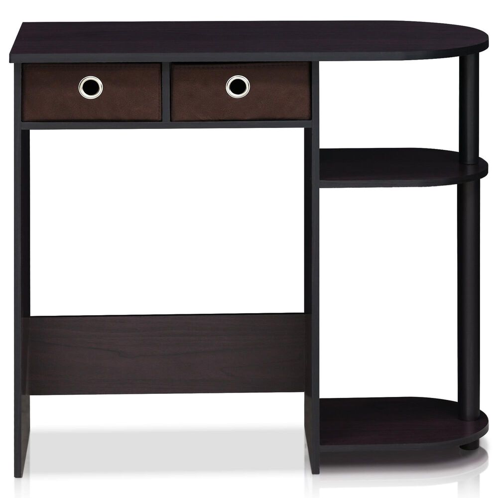 HOMLUX 32" Computer Desk with Two Drawers in Dark Walnut, , large