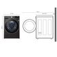 LG 4.5 Cu. Ft. Front Load Washer with TurboWash 360 in Black Steel, , large