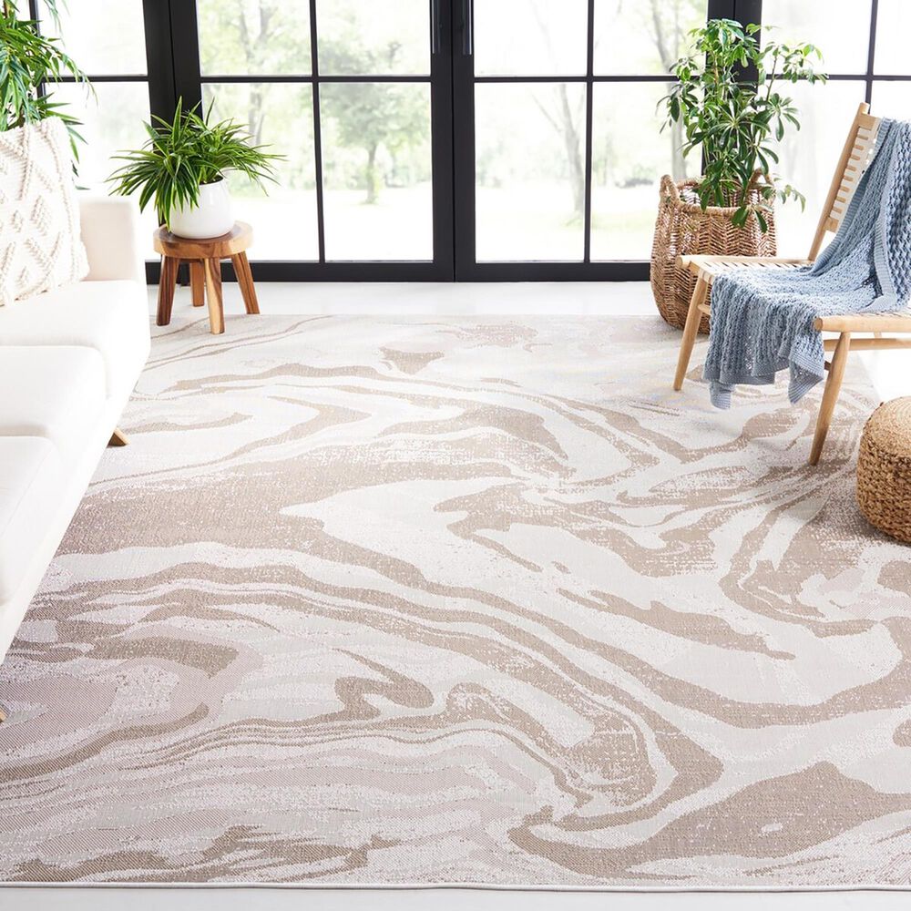 Safavieh Martha Stewart Cyprus Abstract 8&#39; x 10&#39; Ivory and Beige Area Rug, , large