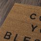 Novogratz Aloha Count ALO-5 1"6" x 2"6" Natural Door Mat, , large