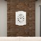 Maple and Jade Farmhouse Wall Clock in Whitewashed, , large