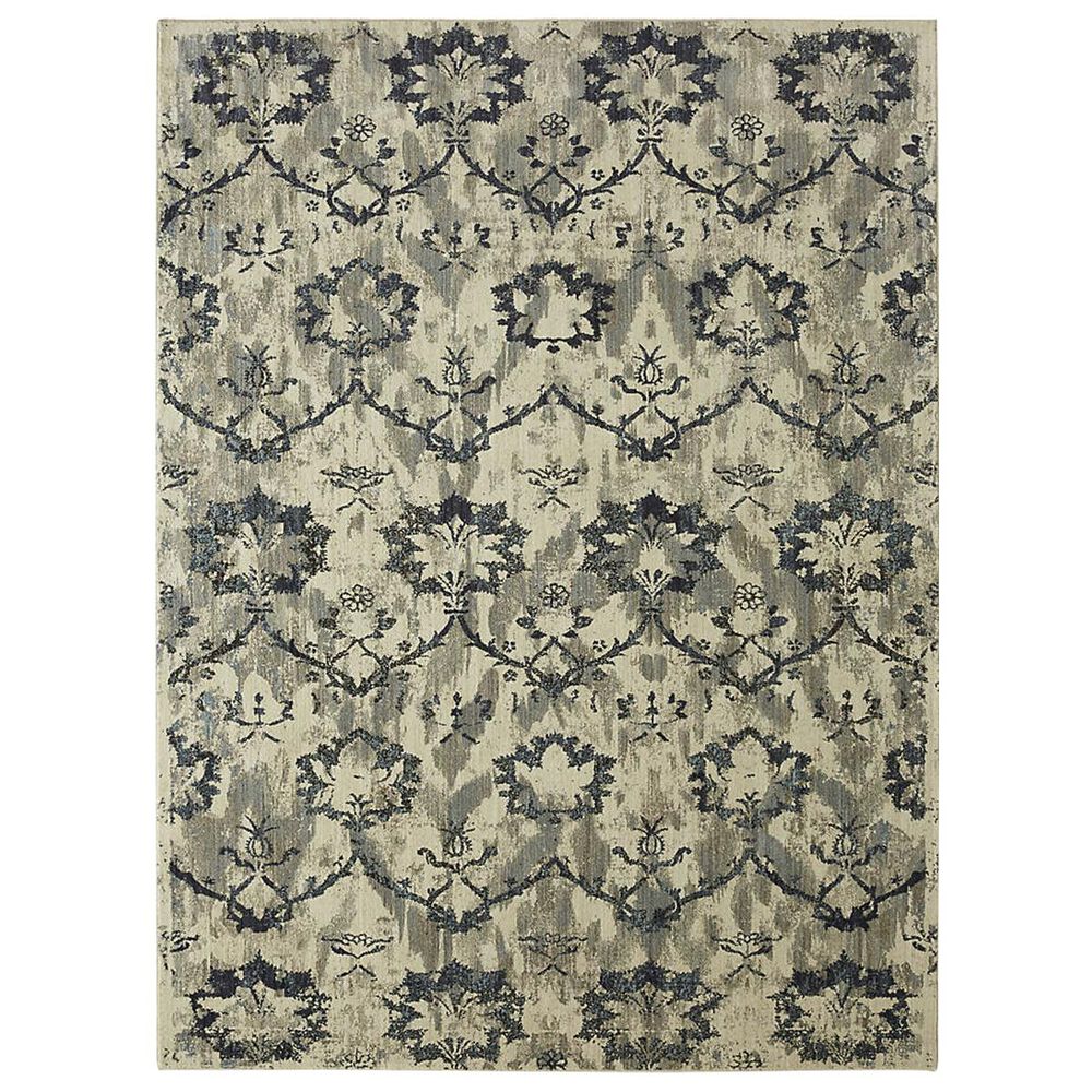 Mohawk Studio Luminous 91318-70033 8" x 11" Ivory and Indigo Blue Area Rug, , large