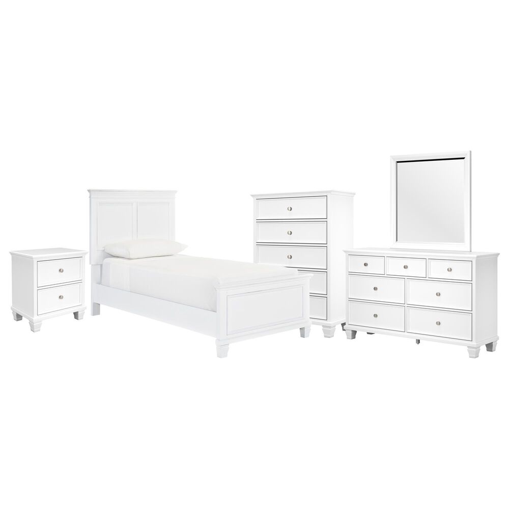 Ashley Fortman 5-Piece Twin Bedroom Set in White, , large