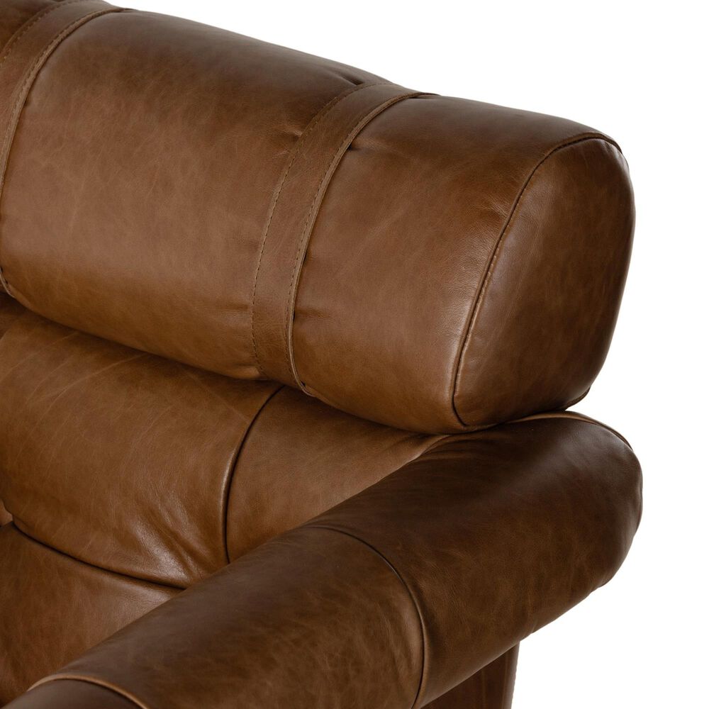 Four Hands Allston Desk Chair in Mocha Ash and Polished Aluminum, , large