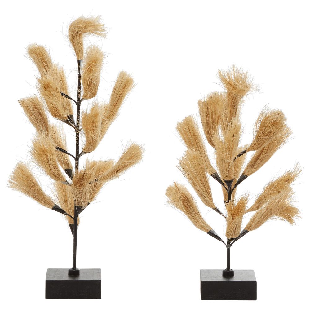 Maple and Jade Coastal Wood Sculptures in Black and Brown &#40;Set of 2&#41;, , large