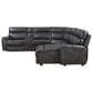 Steve Silver Provo 6-Piece Dual Power Chaise Sectional in Smoked Grey, , large