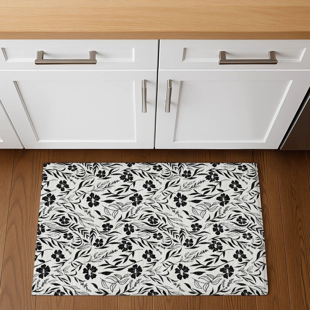 Dalyn Rug Company Soft Essentials Floral Ivory 1'8" x 2'6" Indoor/Outdoor Area Rug, , large