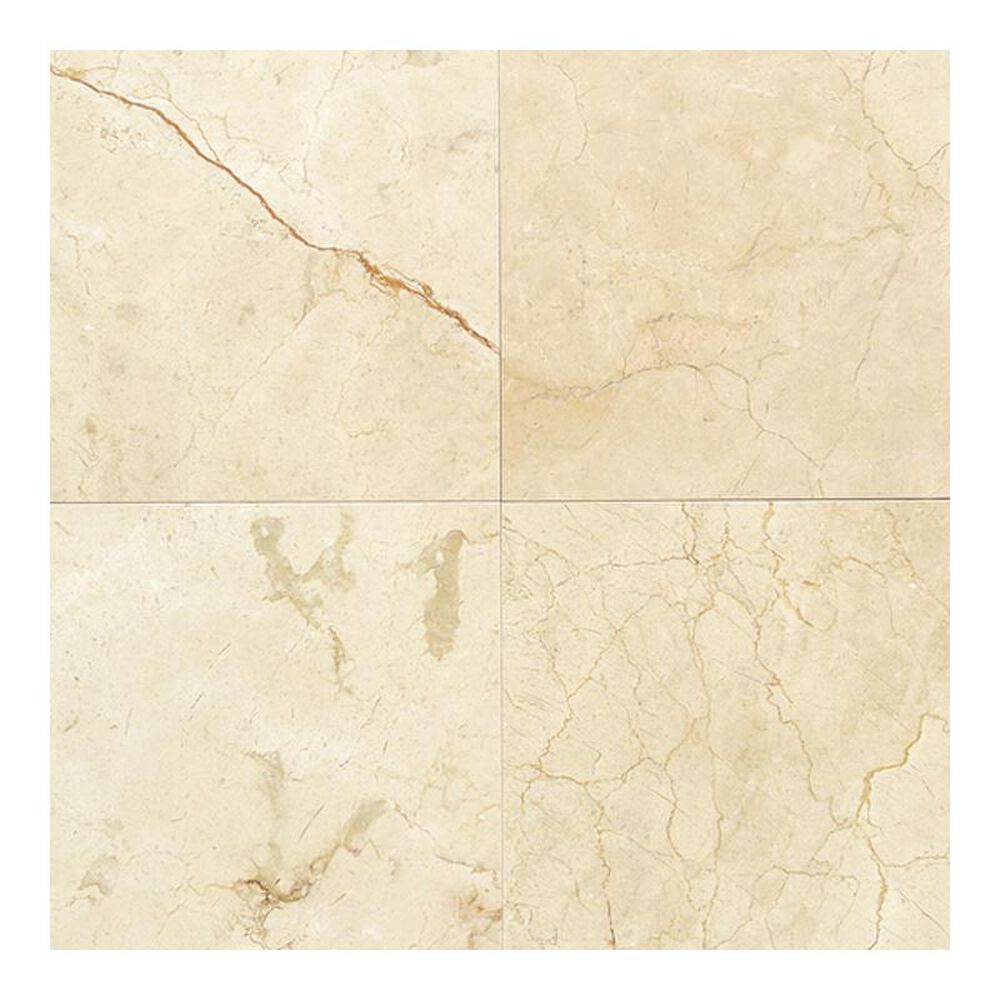 Dal-Tile Marble Crema Marfil Classico 18" x 18" Polished Natural Stone Tile, , large