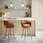 Lumisource Margarite Counter Stool with Brown Cushion in Black (Set of 2), , large