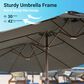 HOMLUX 15" Outdoor Market Umbrella with Sandbags Base in Dark Gray, , large
