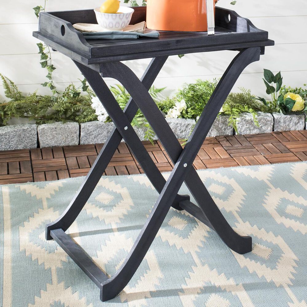 Safavieh Covina Tray Table in Dark Slate Grey, , large