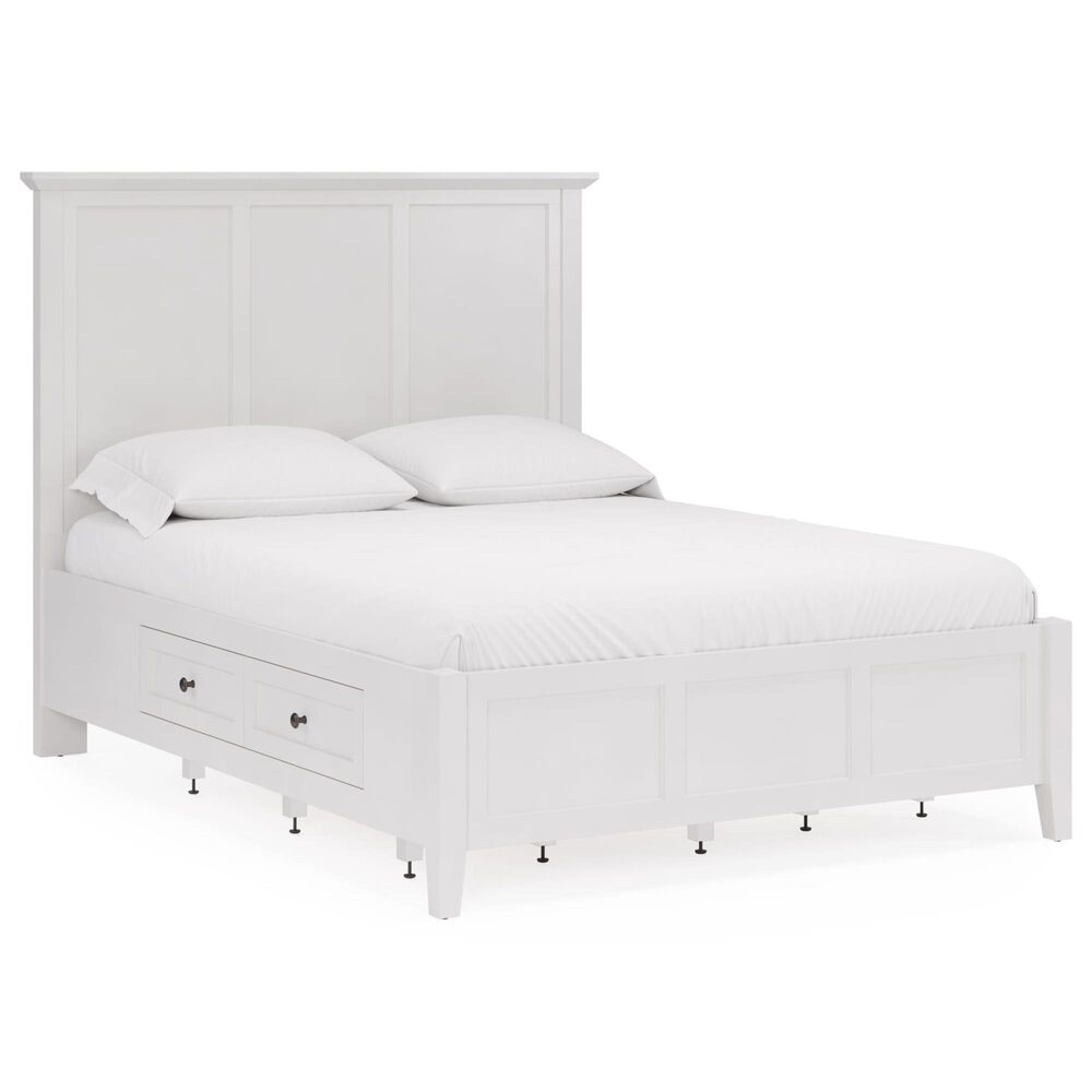 Urban Home Grace Queen 4-Drawer Platform Storage Bed in Snowfall White and Black, , large