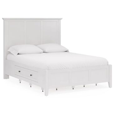 Urban Home Grace Queen 4-Drawer Platform Storage Bed in Snowfall White and Black, , large