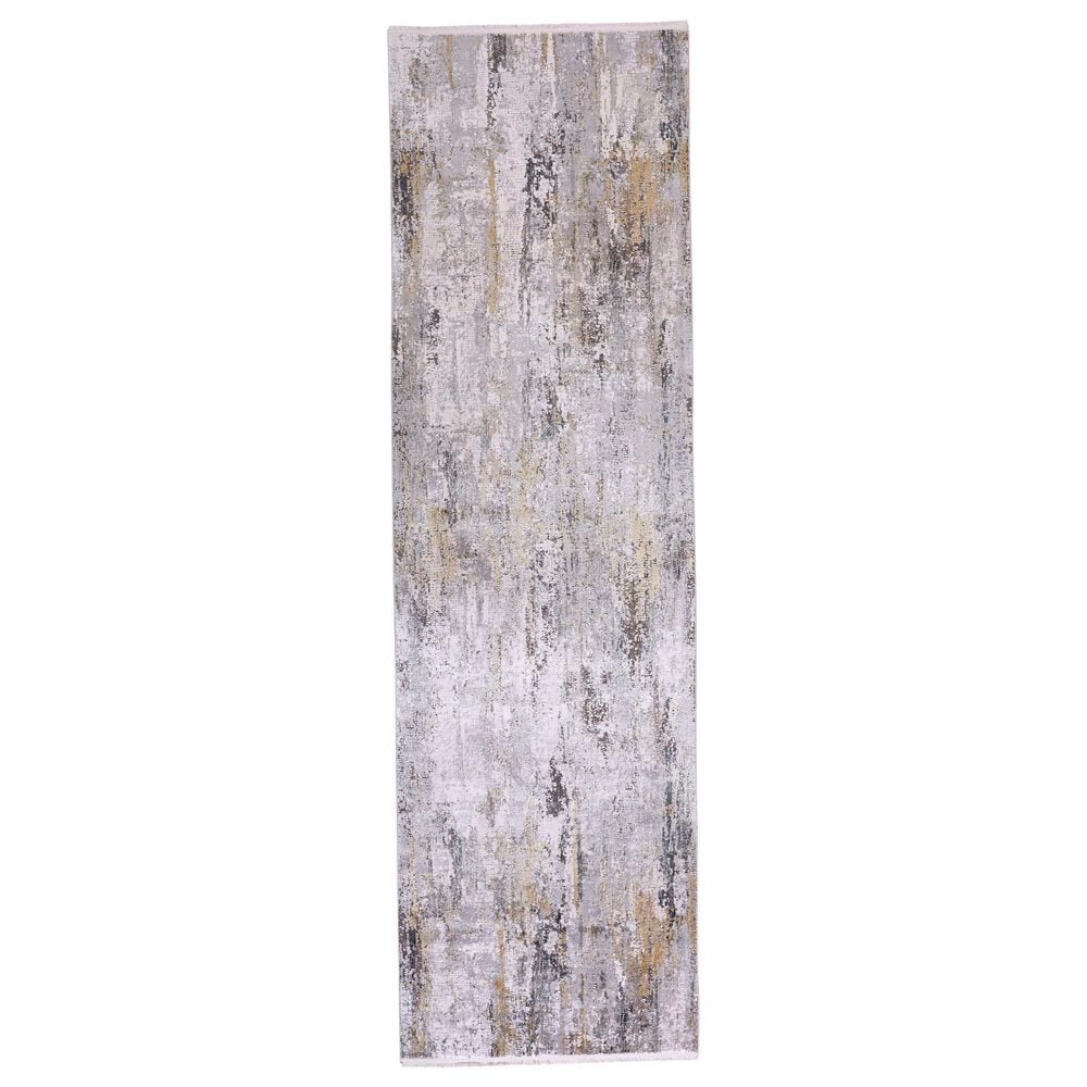 Feizy Cadiz 3"1" x 10" Ivory and Gray Runner, , large