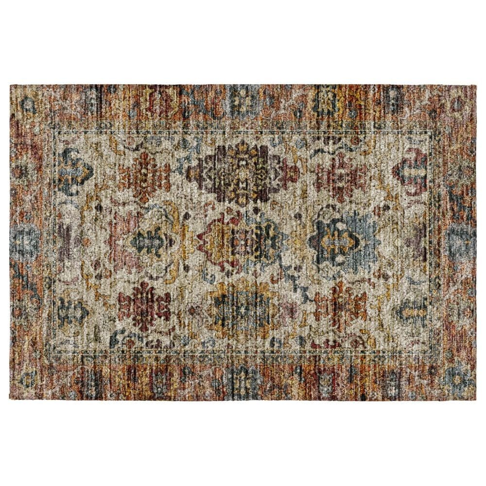 Dalyn Rug Company Silk Road Copper, Ivory, Gold, Brown, Blue, Aloe and Blush 2"6" x 3"10" Area Rug, , large