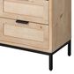 Splendor Living Oakton 3-Drawer Side Table in Natural and Black, , large