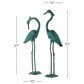 Maple and Jade Coastal Crane Garden Sculpture in Green (Set of 2), , large
