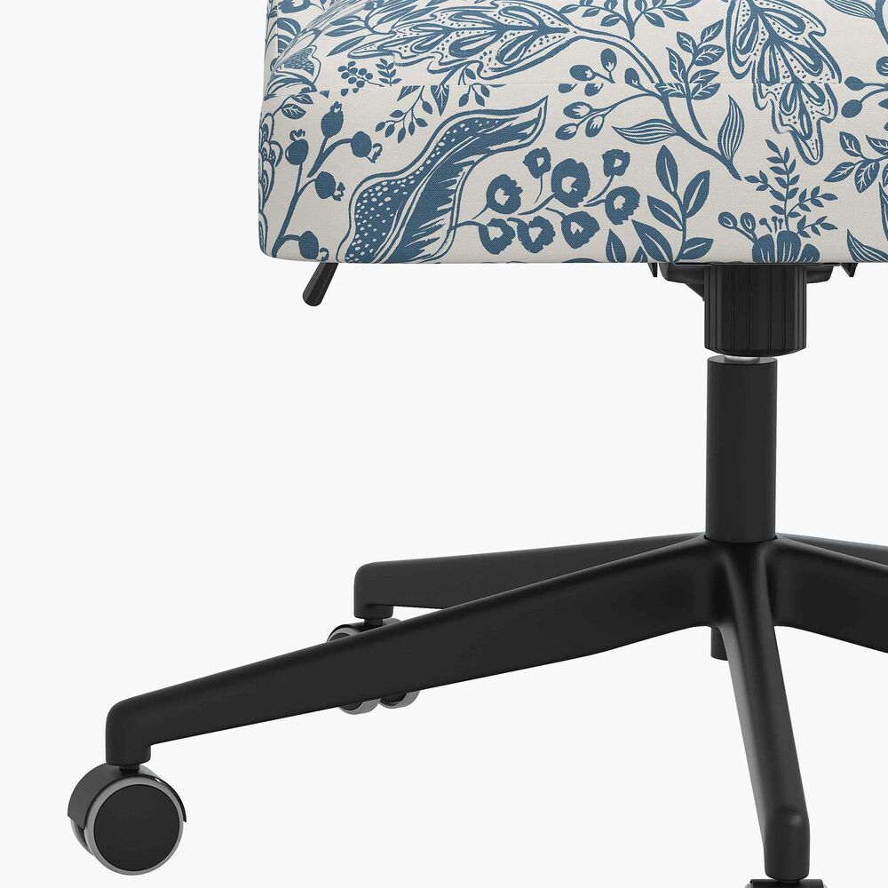 Rifle Paper Co Crafted by Cloth &amp; Company Oxford Office Chair in Pomegranate Blue, , large