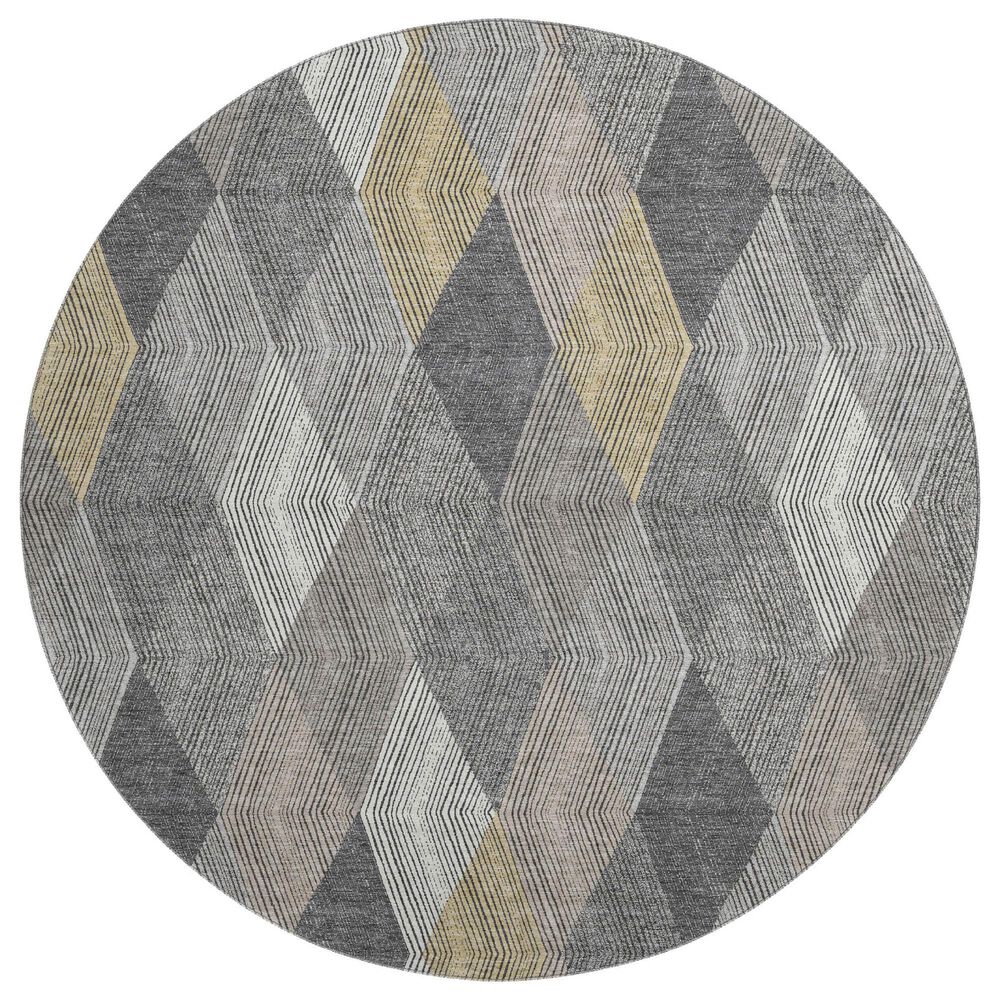 Dalyn Rug Company The Reserve TR11 Charcoal 8" Round Indoor/Outdoor Area Rug, , large