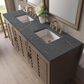 James Martin Vanities Portland 72" Double Bathroom Vanity in Whitewashed Walnut with 3 cm Parisien Bleu Quartz Top and Rectangular Sinks, , large