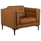 Bordeaux & Co Stationary Leather Sofa and Chair Set in Oslo Antelope, , large