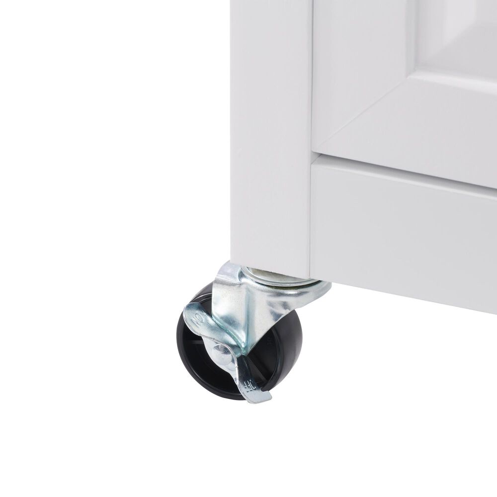 CorLiving Sage 2 Shelves Kitchen Cart in White, , large