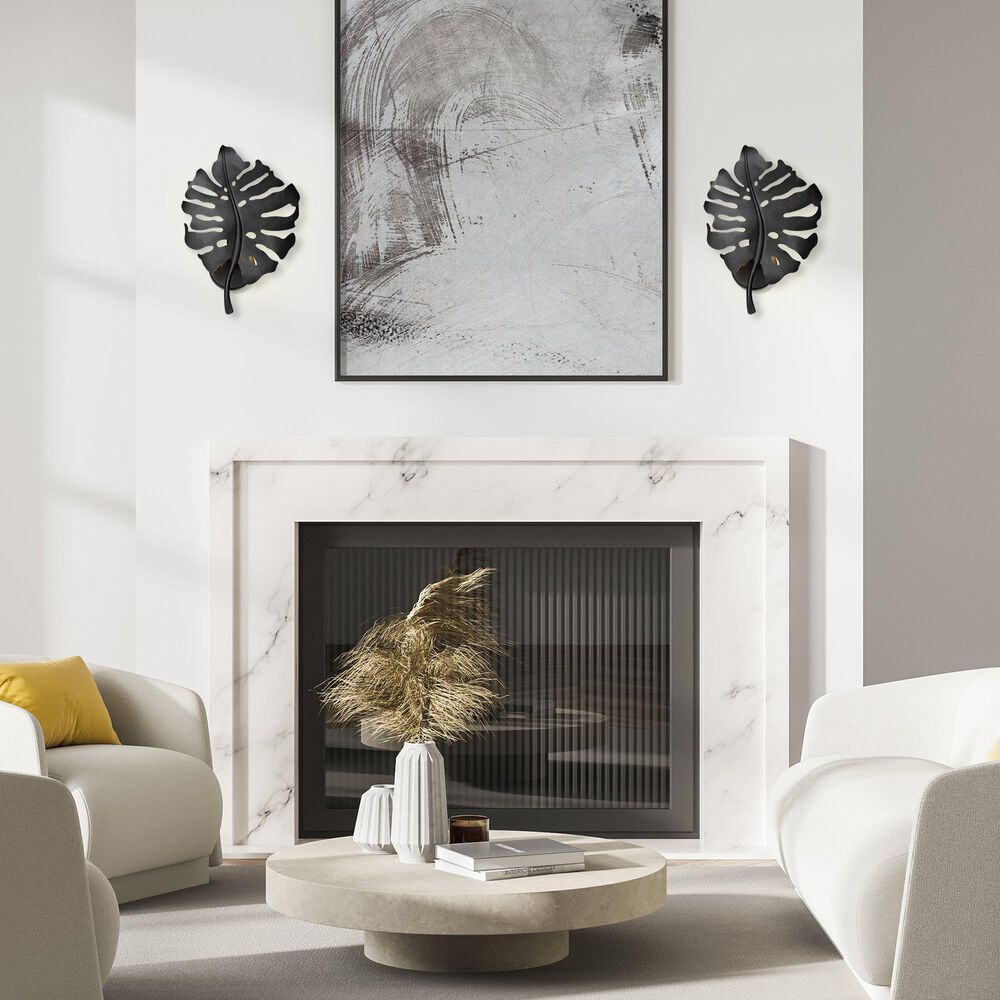 Golden Lighting Aruba 1-Light Wall Sconce in Natural Black, , large