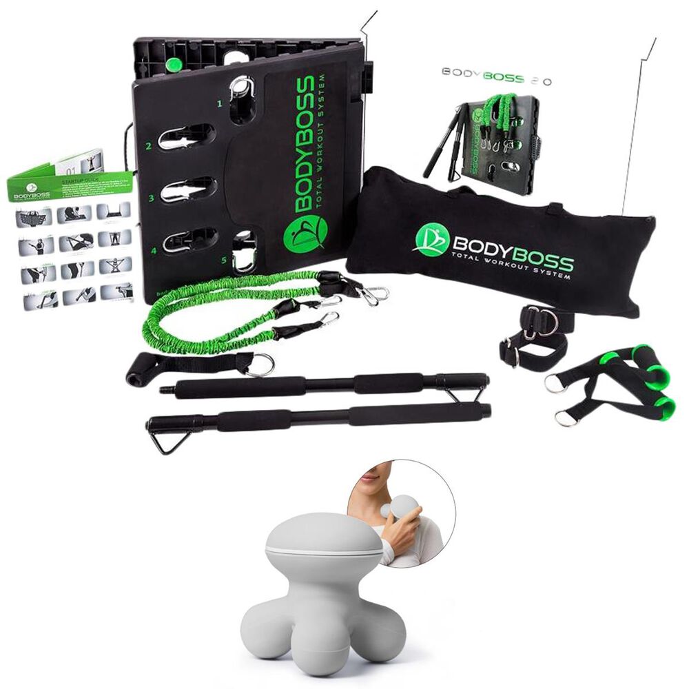 Body Boss 2.0 Portable Home Gym + Sharper Image Massager Mini Sport, , large