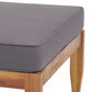 Hearth and Haven Aston 2-Piece Patio Chat Set with Gray Cushion in Teak, , large