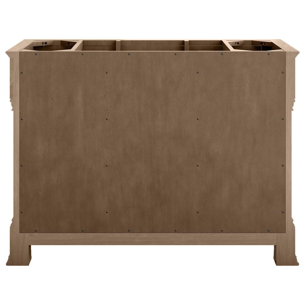 James Martin Vanities Brookfield 48" Single Bathroom Vanity in Pecan with 3 cm Parisien Bleu Quartz Top and Rectangular Sink, , large