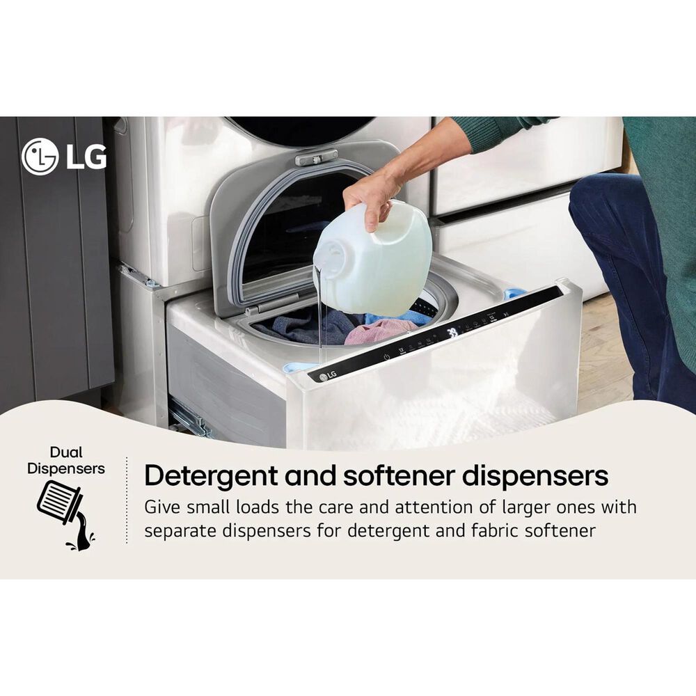 LG 27'' SideKick Pedestal Washer in Alpine White, , large