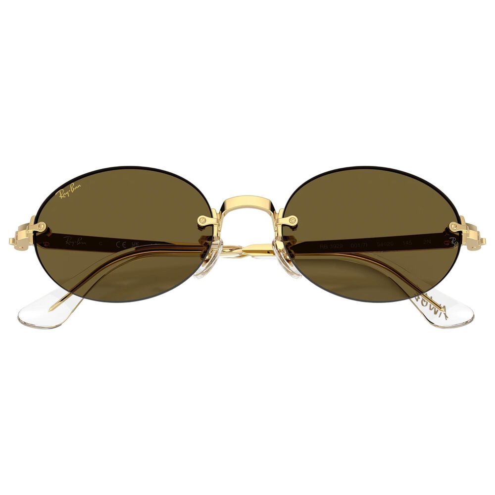Rayban Glasses A$AP Rocky Sunglasses with Dark Brown Lenses in Polished Arista Gold, , large
