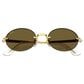 Rayban Glasses A$AP Rocky Sunglasses with Dark Brown Lenses in Polished Arista Gold, , large