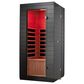 EZlife 1-Person Low EMF Infrared Solo Sauna with Red Light in Charcoal Gray, , large