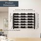 HOMLUX Modern 18-Bottle Metal Wall Mounted Wine Rack in Black, , large